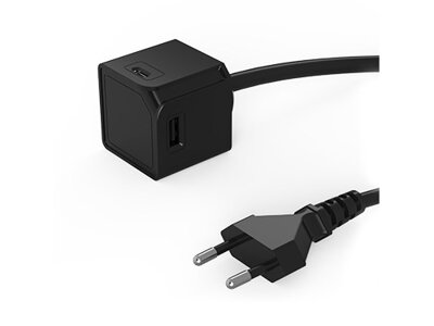 USBcube | Extended A+C| 3A - čierna