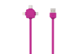 USBcable 3 v 1 - Ružová (150 cm)
