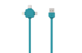 USBcable 3 v 1 - Modrá (150 cm)