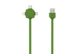USBcable 3 v 1 - Zelená (150 cm)