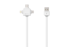 USBcable 3 v 1 - Biela (150 cm)